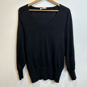 7 For All Mankind V-neck Lightweight Sweater Black